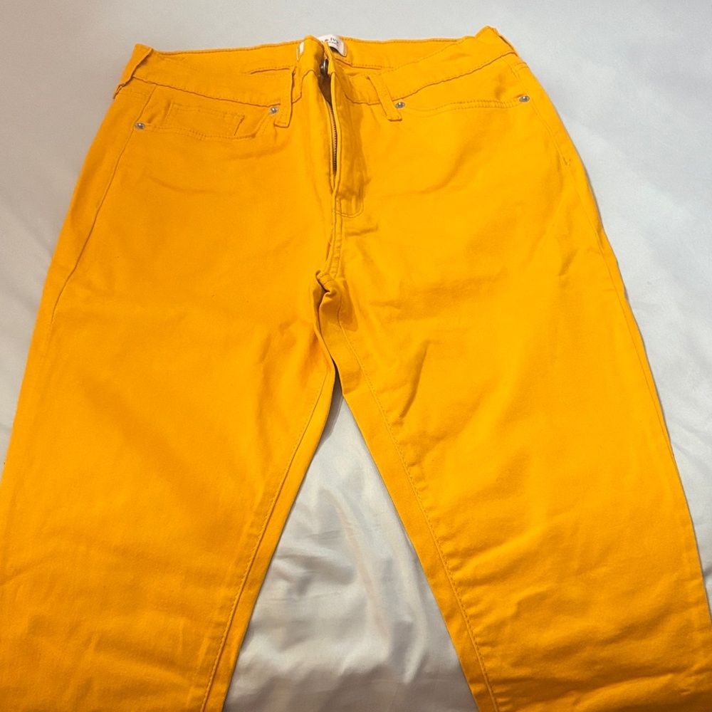 crown & ivy High Rise Yellow Jeans